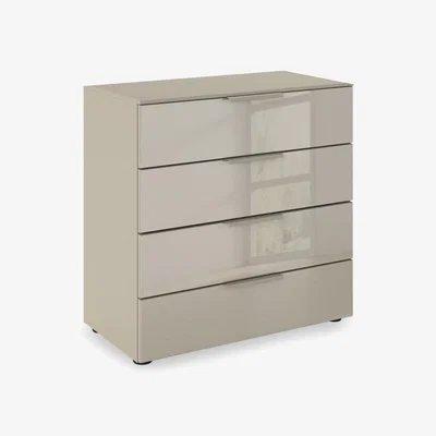 Furniture Village Rauch - Haven 80cm 4 Drawer Décor Chest with Glass Front