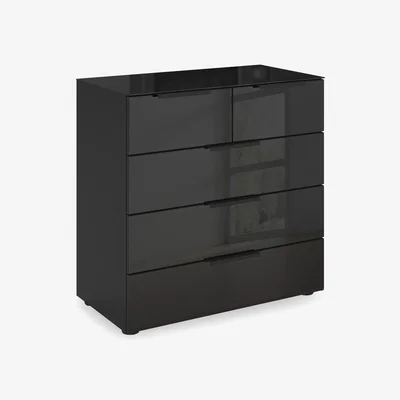 Furniture Village Rauch - Haven 3+2 Drawer Chest with Glass Top and Front