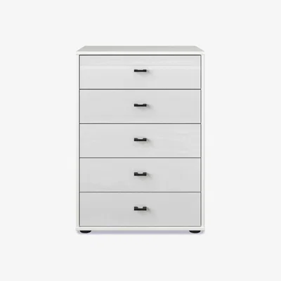 Furniture Village Wiemann - Dallas 60cm 5 Drawer Glass Chest