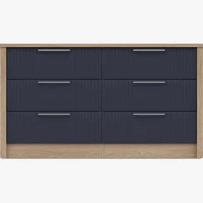 Furniture Village London Bedrooms - Chelsea 6 Drawer Wide Chest - Royal Blue