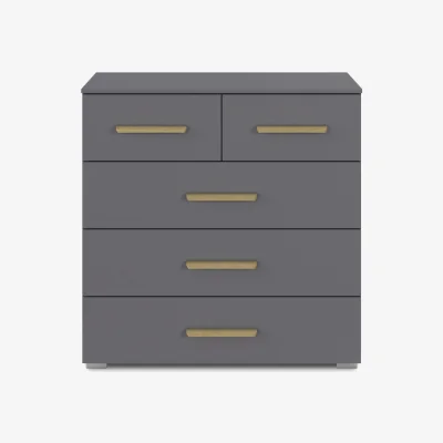 Furniture Village Rauch - Flavia 2+3 Drawer Decor Chest - Metallic Grey