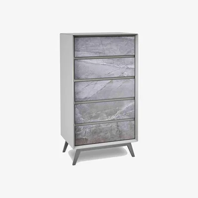 Furniture Village Grigio 5 Drawer Tall Chest