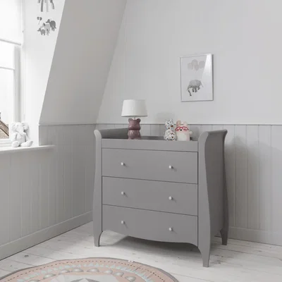 Furniture123 Tutti Bambini Roma Grey Changing Table with 3 Drawers