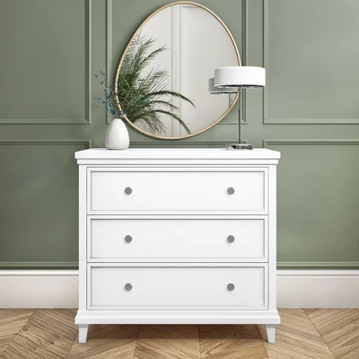 Furniture123 Georgia 3 Drawer Chest of Drawers in White