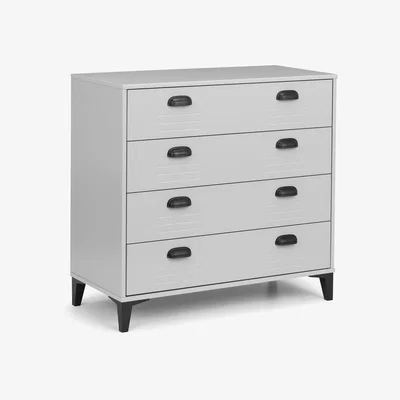 Furniture123 Grey 4 Drawer Chest of Drawers - Julian Bowen