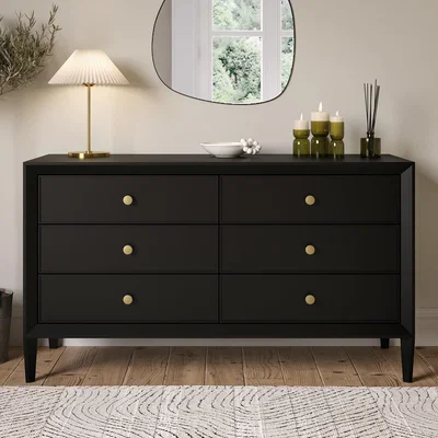 Furniture123 Georgie 6 Drawer Chest In Black