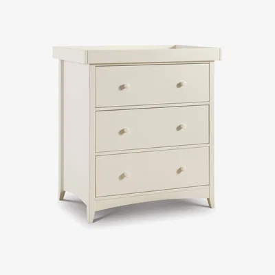 Furniture123 Ivory Changing Unit with 3 Drawers - Julian Bowen Cameo