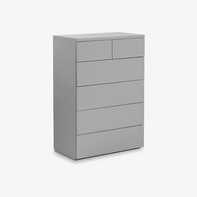 Furniture123 Julian Bowen Monaco Grey High Gloss Tall Chest of Drawers