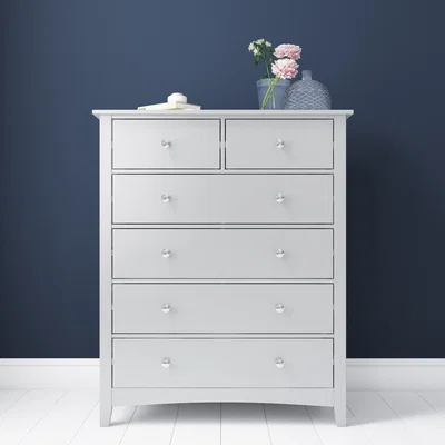 Furniture123 Finch 2+4 Chest of Drawers in Light Grey