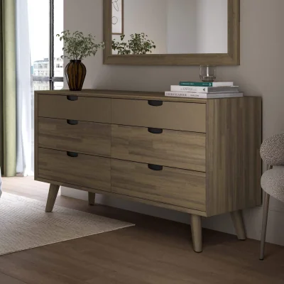 Feather & Black Saunders Chest of Drawers, Neutral Wood