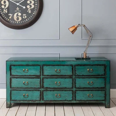 Graham & Green Lijang Peacock Chest of Drawers