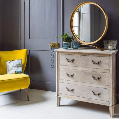 Graham & Green Chantilly Small Whitewashed Chest of Drawers