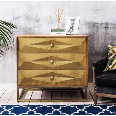 Graham & Green Umberto Brass Chest of Drawers