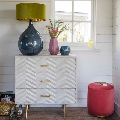 Graham & Green Ariella Chevron Chest of Drawers