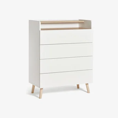 Habitat Habitat Skandi 4 Drawer Chest with Shelf - White Two Tone