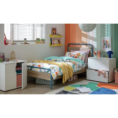Habitat Habitat Kids Pod 2 Piece 2 Door Low Chest of Drawers - White
