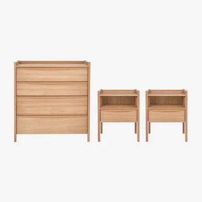 Habitat Habitat Derwent 2 Bedside & 4 Drawer Chest Set - Oak