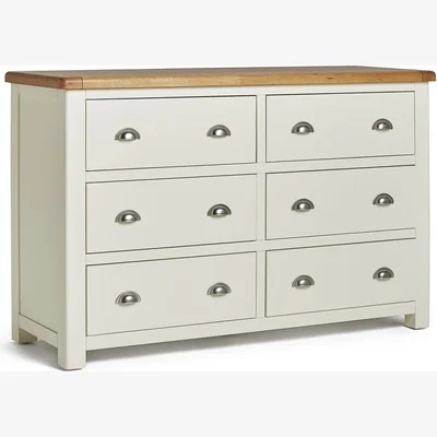 Habitat Habitat Kent 3 + 3 Drawer Chest- Cream and Oak