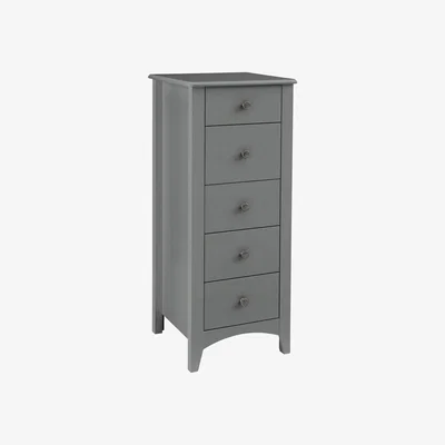 Habitat Habitat Minato 5 Drawer Narrow Tall Boy - Grey