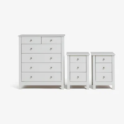 Habitat Habitat Osaka 2 Bedsides & 4+2 Drawer Chest Set - White