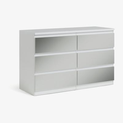 Habitat Habitat Jenson 3+3 Drawer Mirrored Chest - White