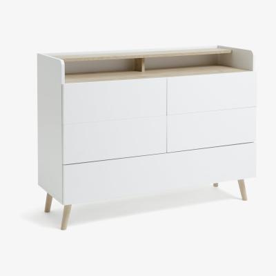 Habitat Habitat Skandi 4+1 Drawer Chest - White Two Tone