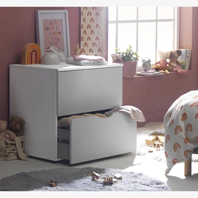 Habitat Habitat Kids Pod 2 Drawer Low Chest of Drawers - Grey