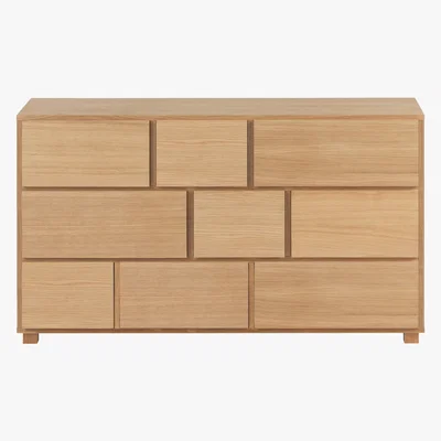 Habitat Hana Ii Oiled Oak 9 Drawer Wide Chest, Oak