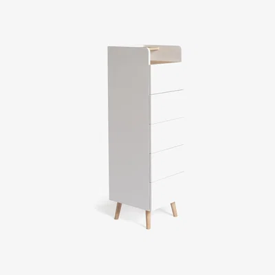 Habitat Habitat Skandi 5 Drawer Tallboy - White Two Tone