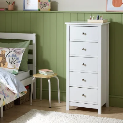 Habitat Habitat Brooklyn 5 Drawer Tallboy - White