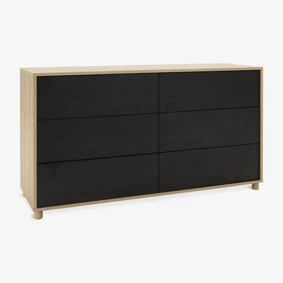 Habitat Habitat Koda 3+3 Drawer Chest - Black