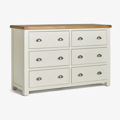 Habitat Habitat Kent 3+3 Drawers - Cream & Oak