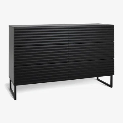 Habitat Habitat Cairo 3+3 Drawers Chest - Black