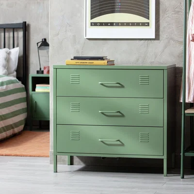 Habitat Habitat Stevie 3 Drawer Chest - Green