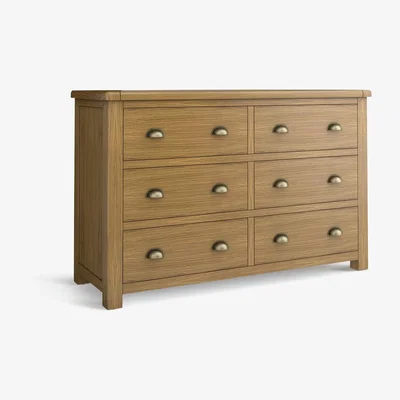 Habitat Habitat Kent 3+3 Drw Chest of Drawers - Oak & Oak Veneer
