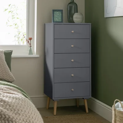Habitat Habitat Otto 5 Drawer Tallboy - Grey