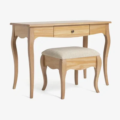 Habitat Habitat Margot 1 Drawer Dressing Table & Stool - Oak