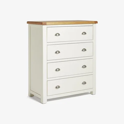 Habitat Habitat Kent 4 Drawer Wide Chest - Cream & Oak