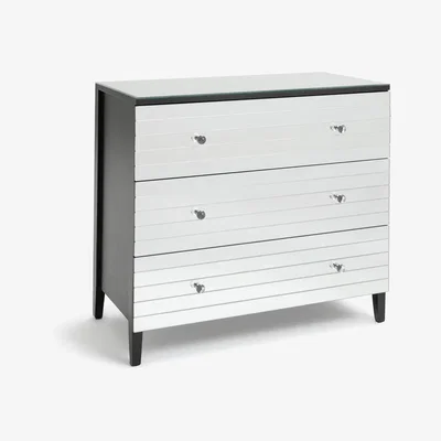 Habitat Habitat Hepburn Mirror 3 Drawer Chest - Black