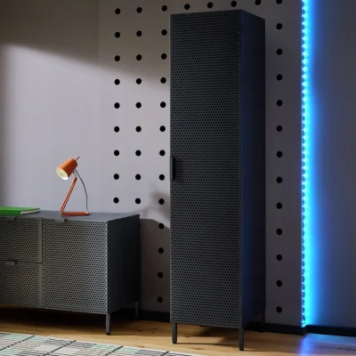 Habitat Habitat Landan 1 Door Tall Boy - Anthracite