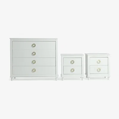 Habitat Habitat Bardot 2 Bedside & 4 Drawer Chest Set - White