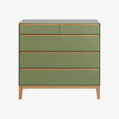 Heal's Heal's Lars 5 Drawer Chest Olive Green