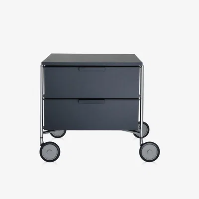 Heal's Kartell Mobil 2 Drawer Solid Slate - Heal's UK Furniture