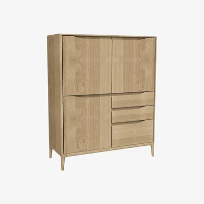 Heal's Ercol Romana Highboard Oak - Heal's UK Furniture