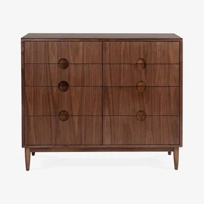 Heal's Heal's Amira 8 Drawer Wide Chest Walnut - Heal's UK Bedroom Furniture