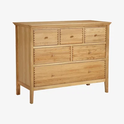 John Lewis John Lewis & Partners Essence 6 Drawer Chest, Oak