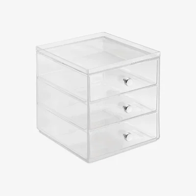 John Lewis iDesign Plastic Storage Chest, 3 Drawer