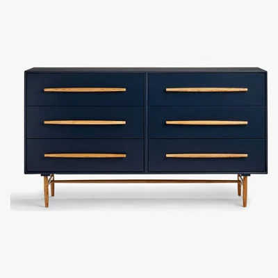 John Lewis John Lewis & Partners Mid-Century Sweep 6 Drawer Chest, FSC Certified (Ash)
