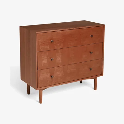 John Lewis John Lewis Marquetry 3 Drawer Wood Chest, Natural