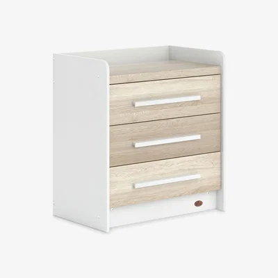 John Lewis Boori Neat 3 Drawer Chest, White/Oak